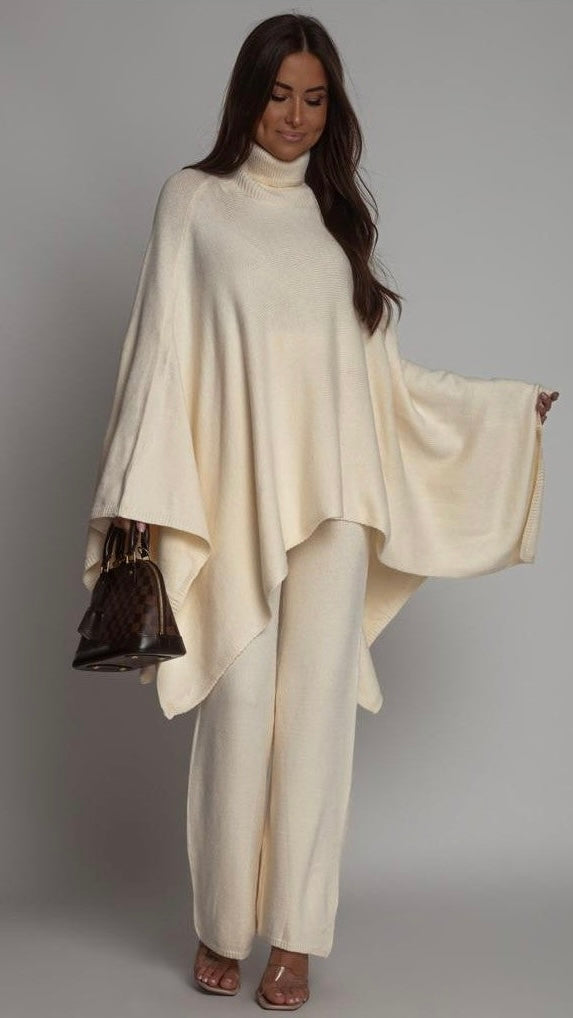 Ensemble Pantalon Poncho Ample pour Petites et Grandes Tailles