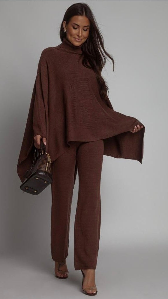 Ensemble Pantalon Poncho Ample pour Petites et Grandes Tailles