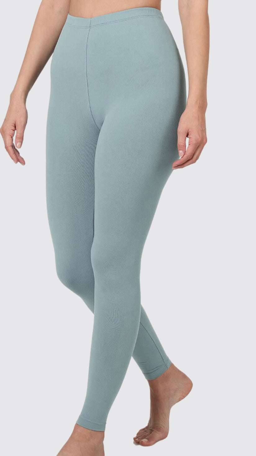 Legging pleine longueur bleu gris