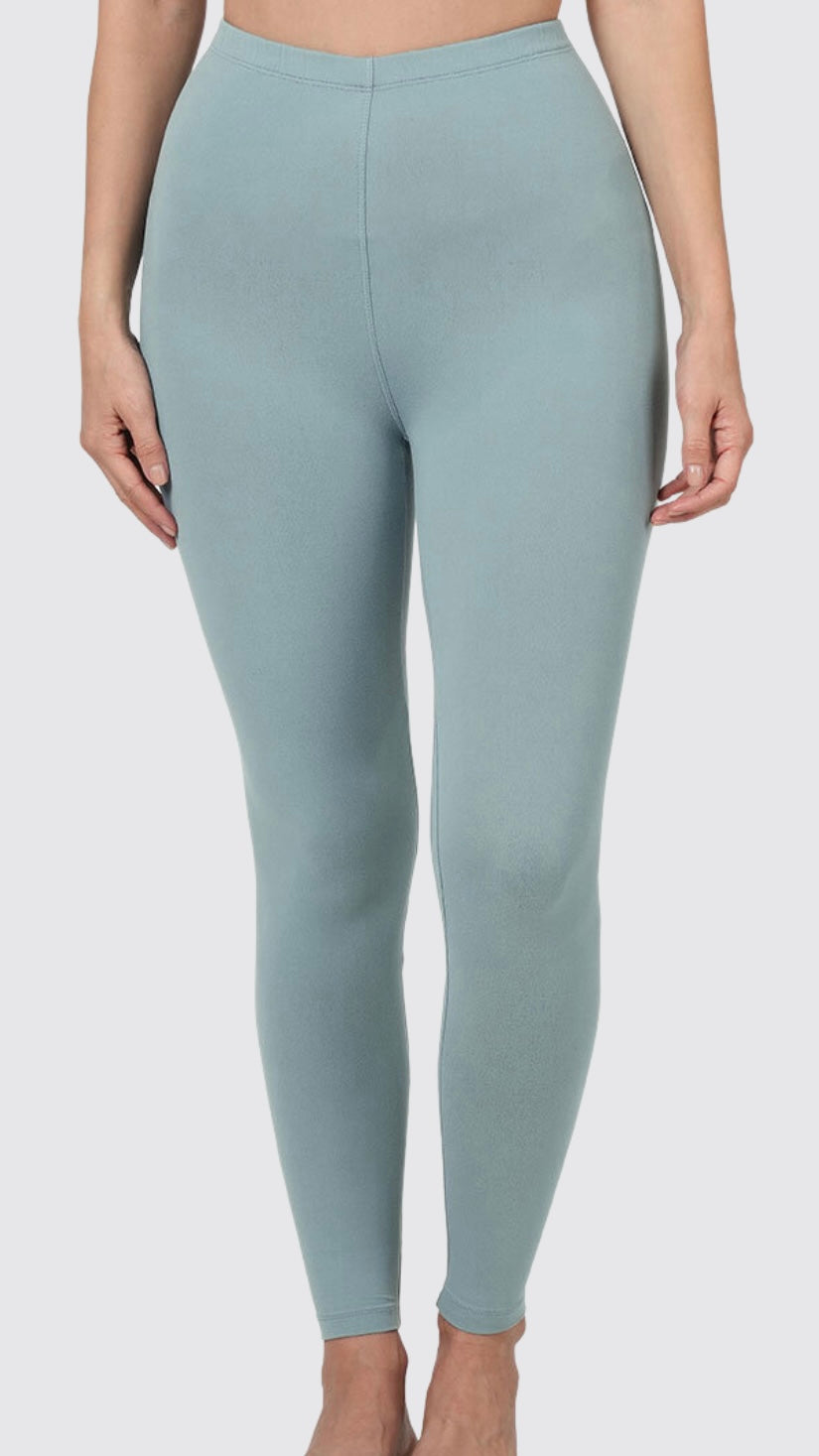 Legging pleine longueur bleu gris