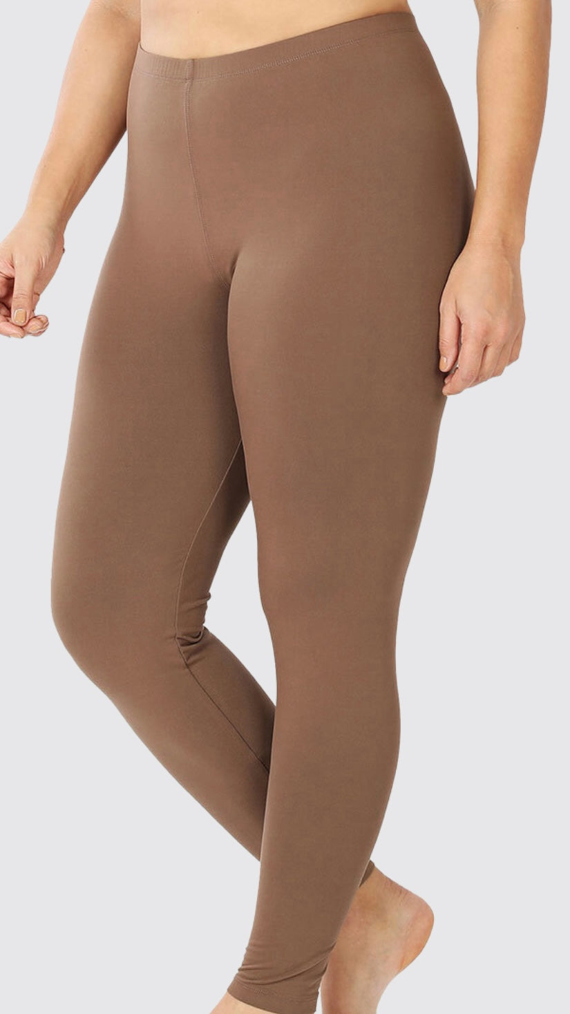 Legging pleine longueur marron